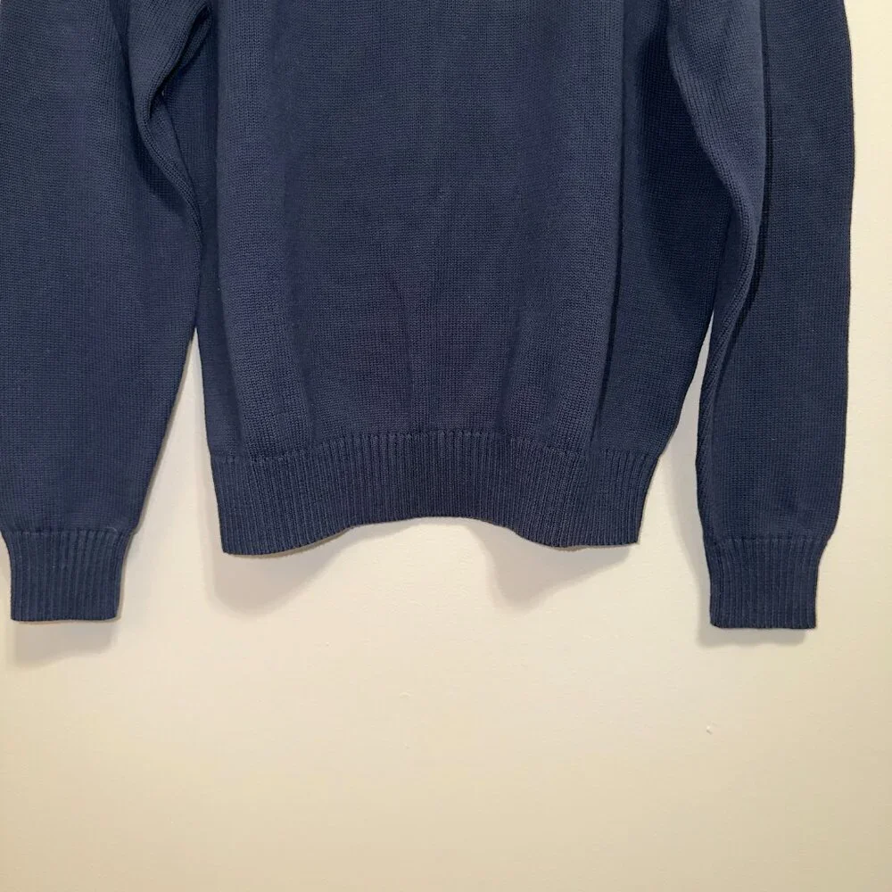 J.Crew Blue Knit Sweater Size L Crewneck Classic Lightweight Casual Soft
